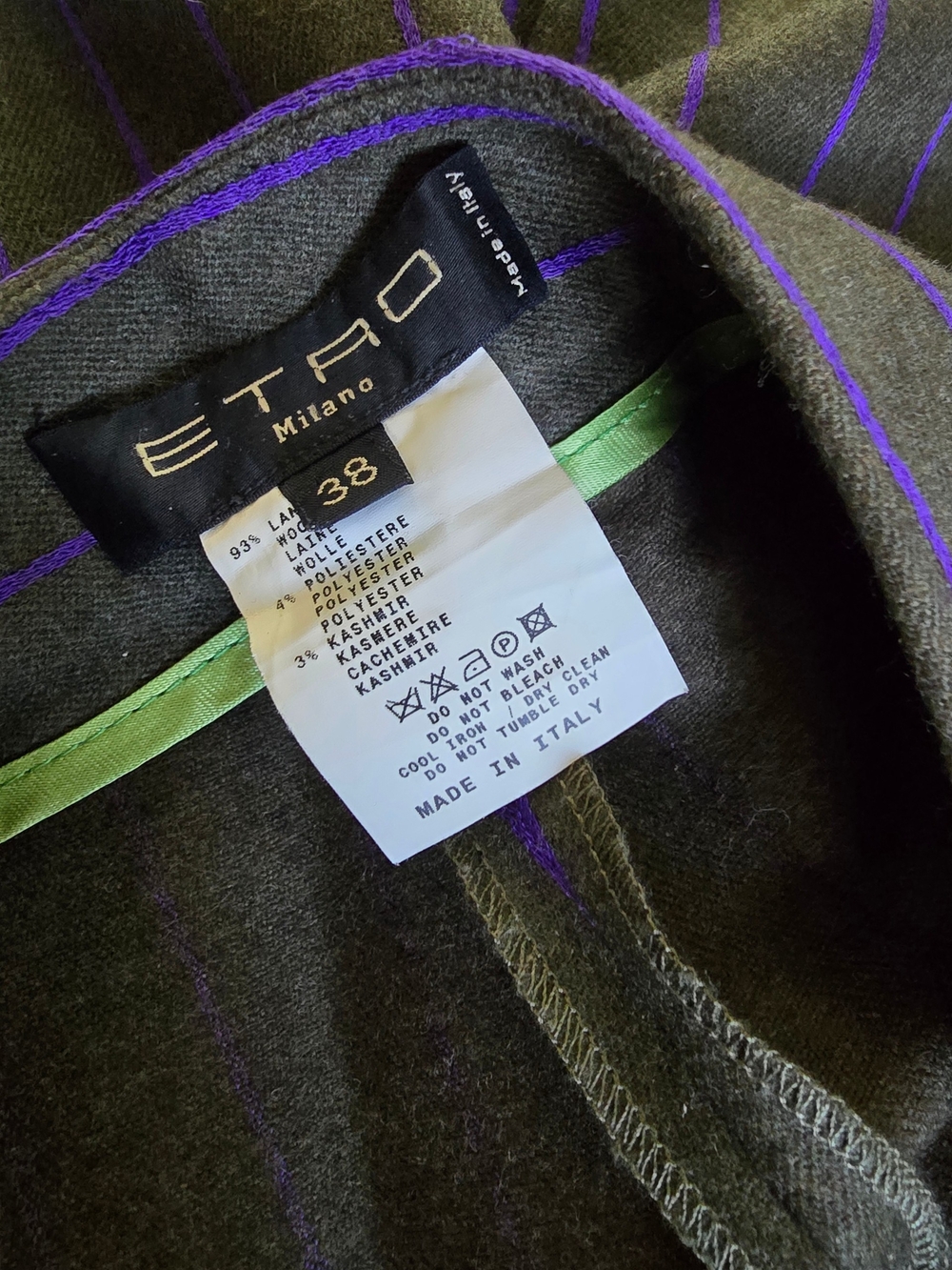 ETRO Milano Gray Lightweight Wool Wide Leg Trouser Pants - Picture 2 of 5